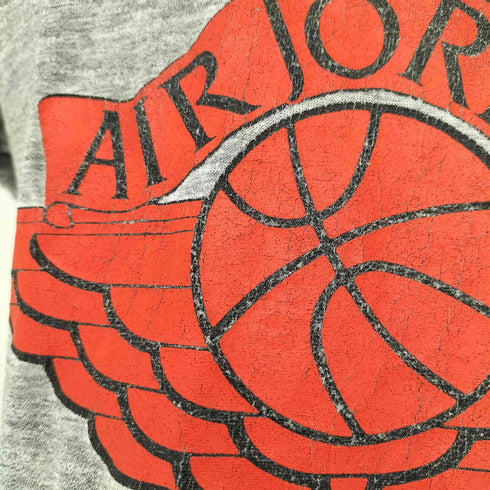 ナイキ NIKE 80s 紺タグ AIR JORDAN ウィングロゴ 霜降りボディ クルーネックTシャツ メンズ