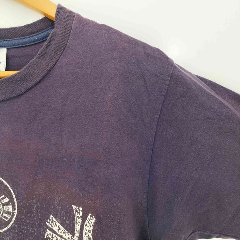 ジャージーズ JERZEES 90S USA製 COMBED COTTON©1991 Tシャツ ナス紺 袖シングルステッチ メンズ import:M