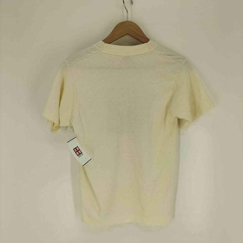 90S USA製 FRUIT OF THE LOOMボディ PENFIELD TENIS プリント ポリコットン シングルステッチ S/S クルーネック Tシャツ レディース 14-16