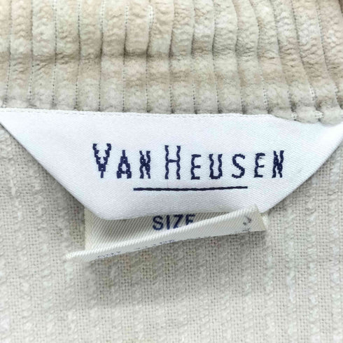 ヴァンヒューゼン VAN HEUSEN 太畝コーデュロイシャツ レディース M