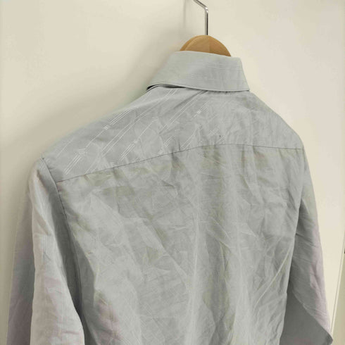 charlie romeo R 斜めストライプ 襟芯 L/S ポリコットン ドレス シャツ メンズ 14 1/2