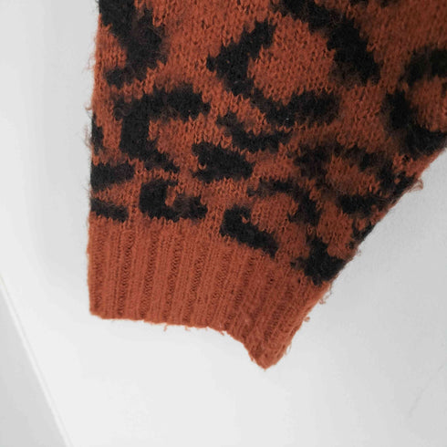 アデイインザライフユナイテッドアローズ A day in the life UNITED ARROWS レオパード アクリルカーディガン メンズ JPN:L