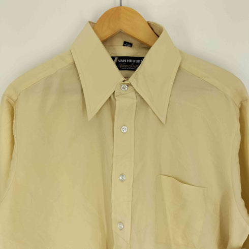 ヴァンヒューゼン VAN HEUSEN 台湾製 デカ襟 襟芯 L/S シャツ メンズ 16 1/2