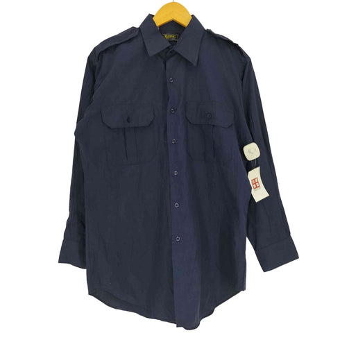 RAPIER 70S カナダ製 襟芯 エポレット フラップポケット ポリコットン L/S シャツ メンズ 33
