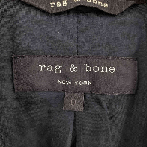ラグアンドボーン rag&bone レザーパイピング テーラードジャケット レディース 0