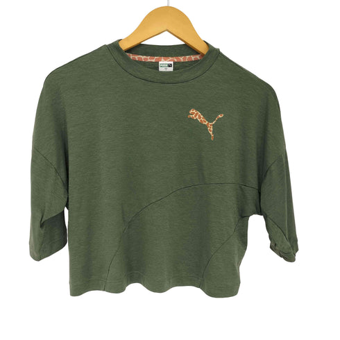 プーマ PUMA ワンポイントジラフ柄ロゴTシャツ レディース import:S