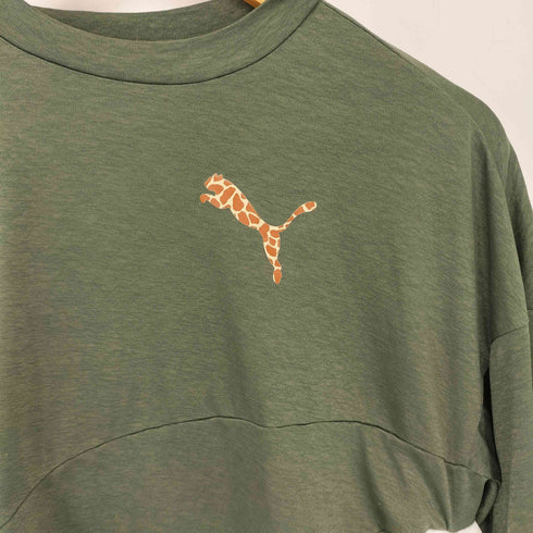 プーマ PUMA ワンポイントジラフ柄ロゴTシャツ レディース import:S