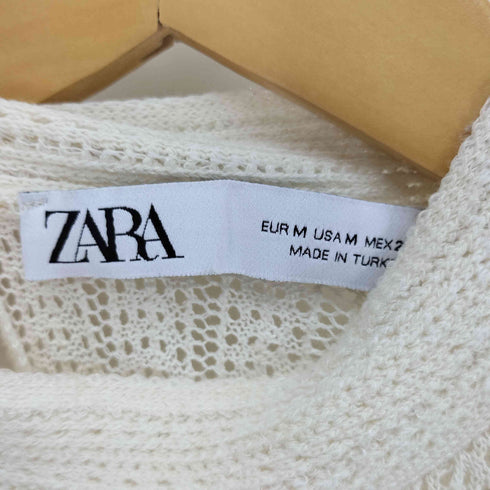 ザラ ZARA 花柄 レース デザイン ニット トップス レディース import:M