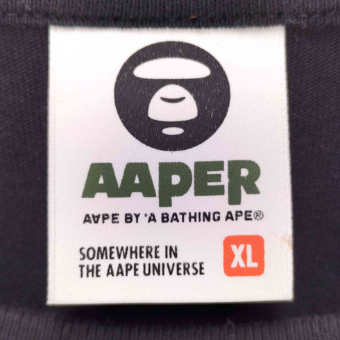 エーエイプバイアベイシングエイプ AAPE BY A BATHING APE GRAPHIC COTTON TEE カモ エイプ プリント S/S クルーメック Tシャツ メンズ JPN:XL