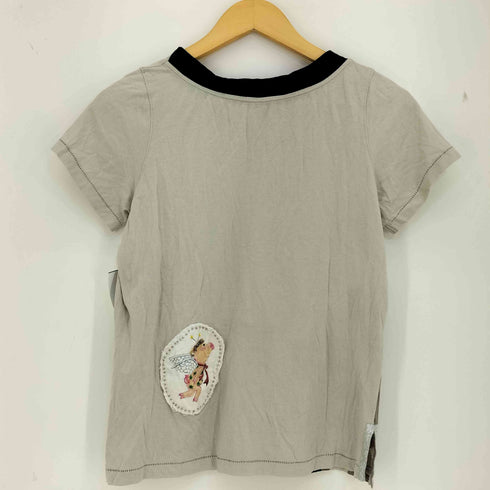 アルベロベロ OLLEBOREBLA 星 ラインストーン パッチワーク 豚 Tシャツ レディース