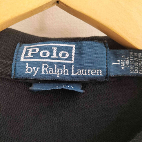 ポロバイラルフローレン Polo by RALPH LAUREN 00s SLIM FIT ビッグポニー刺繍 ナンバリング ポロシャツ メンズ L