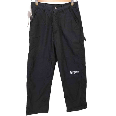 アベイシングエイプ A BATHING APE BAPE WIDE FIT 6 POCKET PANTS エイプヘッド ロゴ 刺繍 ダブルニー ペインター パンツ メンズ JPN:S