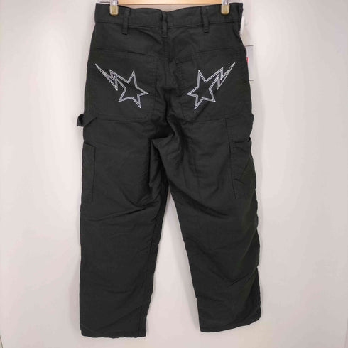 アベイシングエイプ A BATHING APE BAPE WIDE FIT 6 POCKET PANTS エイプヘッド ロゴ 刺繍 ダブルニー ペインター パンツ メンズ JPN:S