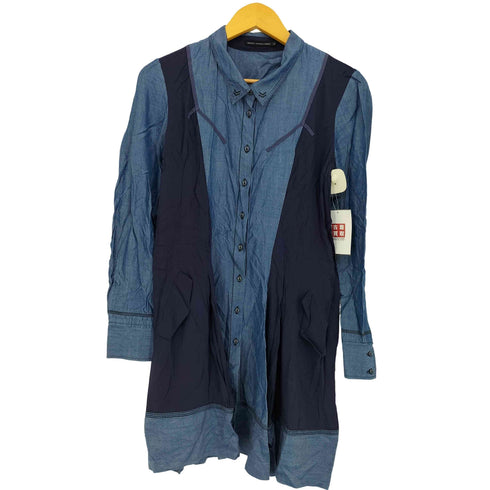 マリテフランソワジルボー MARITHE FRANCOIS GIRBAUD テンセル レーヨン 切替 ロングシャツ チュニック レディース import:L