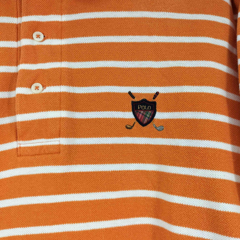 ポロゴルフラルフローレン POLO GOLF RALPH LAUREN ワンポイント刺繍 S/S ボーダーポロシャツ メンズ LL