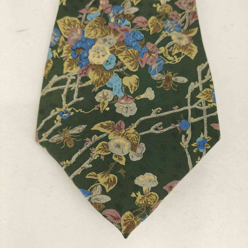 イヴサンローラン Yves Saint Laurent シルク100花柄ネクタイ メンズ