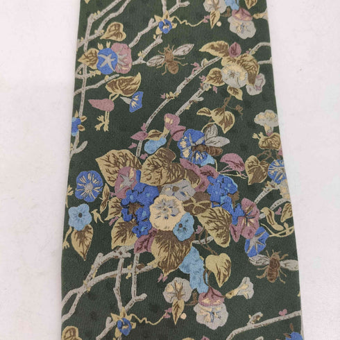 イヴサンローラン Yves Saint Laurent シルク100花柄ネクタイ メンズ