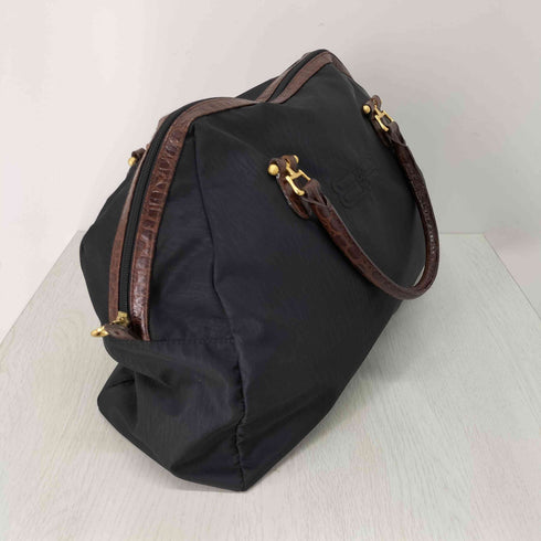 バレンシアガ BALENCIAGA フロントロゴ刺繍ボストンバッグ レディース