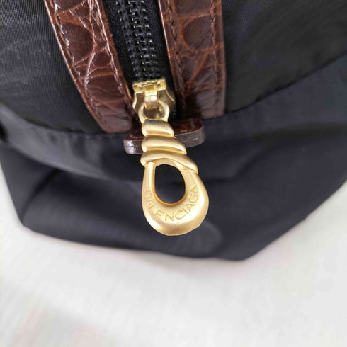 バレンシアガ BALENCIAGA フロントロゴ刺繍ボストンバッグ レディース