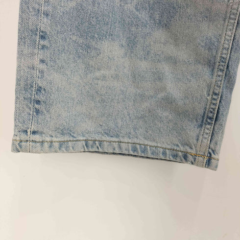 ザラ ZARA レザーカットグラデーションバギーデニムパンツ メンズ FR:38-40