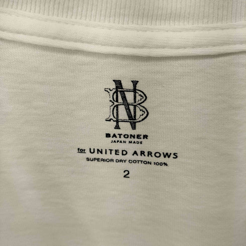 バトナー BATONER 無地 白Tシャツ メンズ JPN:2