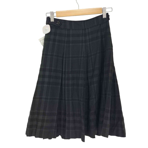 バーバリーロンドン BURBERRY LONDON チェック柄ウールフレアスカート レディース 36