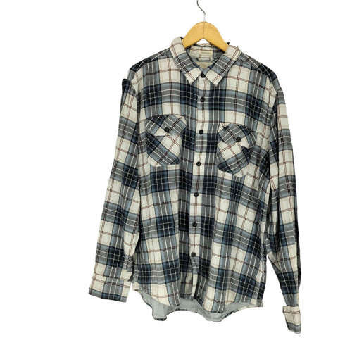 アメリカンイーグル AMERICAN EAGLE ATHLETIC FIT ロゴ刺繍チェックシャツ メンズ JPN:XXL