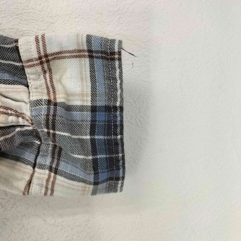 アメリカンイーグル AMERICAN EAGLE ATHLETIC FIT ロゴ刺繍チェックシャツ メンズ JPN:XXL