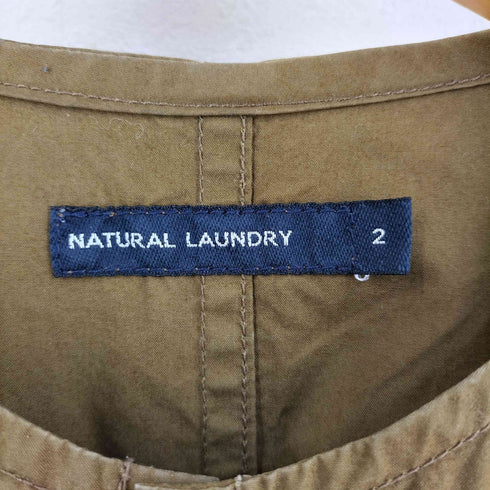 ナチュラルランドリー NATURAL LAUNDRY タイプライター ドロスト バンドカラーワンピース レディース JPN:2