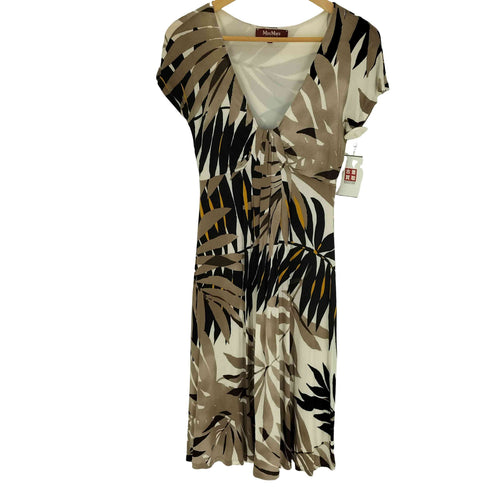 マックスマーラステュディオ MAX MARA STUDIO 総柄 ミックスファブリック S/S ワンピース レディース import:M