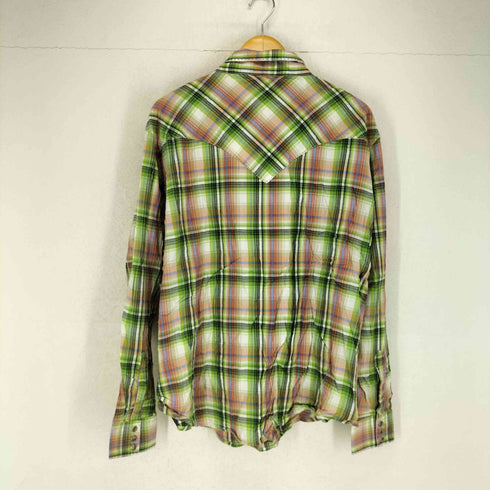 ラングラー Wrangler チェック柄ウエスタンシャツ メンズ