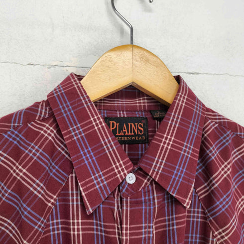 プレインズ PLAINS チェック柄ウエスタンシャツ メンズ JPN:L