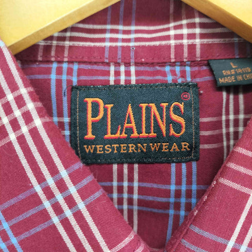 プレインズ PLAINS チェック柄ウエスタンシャツ メンズ JPN:L