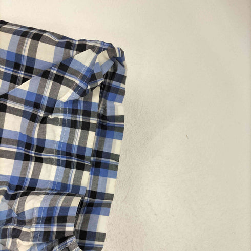 ラコステ LACOSTE REGULAR FIT ロゴ刺繍チェック柄BDシャツ メンズ L/XL