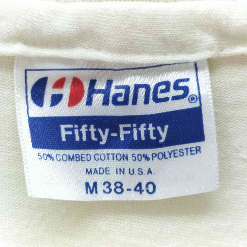 ヘインズ Hanes 80s USA製 fifty-fifty プリントS/Sカットソー メンズ JPN:M