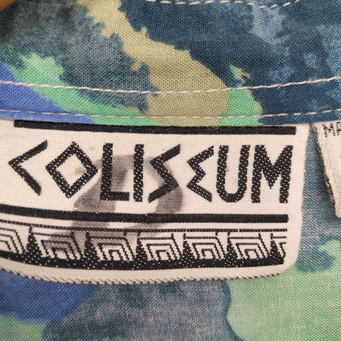 COLISEUM 総柄半袖シャツ レディース L