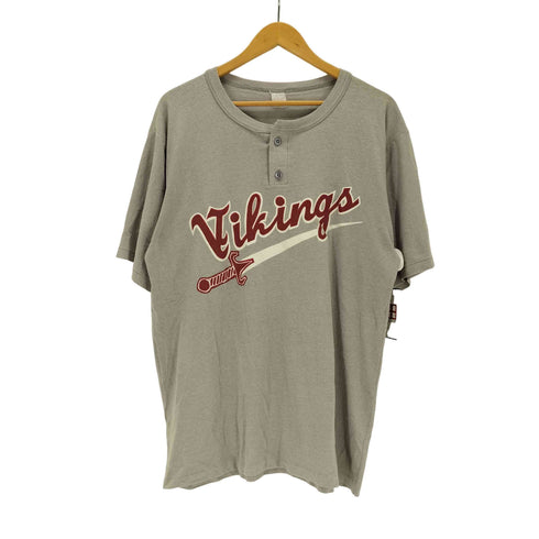 ウィルソン Wilson USA製 チームロゴプリントヘンリーネックS/Sゲームシャツ シングルステッチ メンズ import:XL