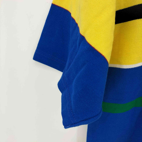 ポロバイラルフローレン Polo by RALPH LAUREN 90S ポニー刺繍ボーダー鹿の子ポロシャツ メンズ JPN:L