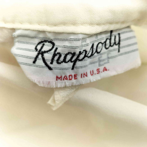 Rhapsody USA製 フロントレーススタンドカラーシャツ レディース