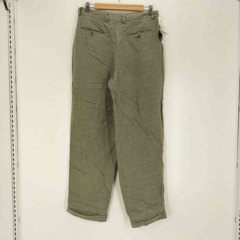 バナナリパブリック BANANA REPUBLIC リネンレーヨン 2タックチェックスラックス メンズ 32/32