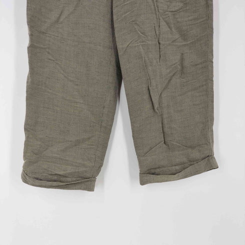 バナナリパブリック BANANA REPUBLIC リネンレーヨン 2タックチェックスラックス メンズ 32/32