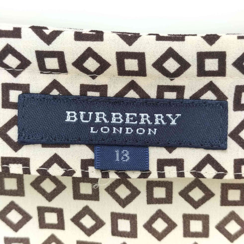 バーバリーロンドン BURBERRY LONDON 幾何学 S/S シャツ ブラウス レディース JPN:13号
