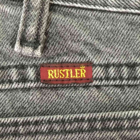 ラスラー RUSTLER メキシコ製 テーパードブラックデニム メンズ 36x30