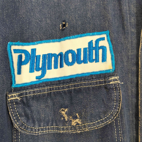 ラングラー Wrangler 70s ワッペン デニム カバーオール メンズ 44