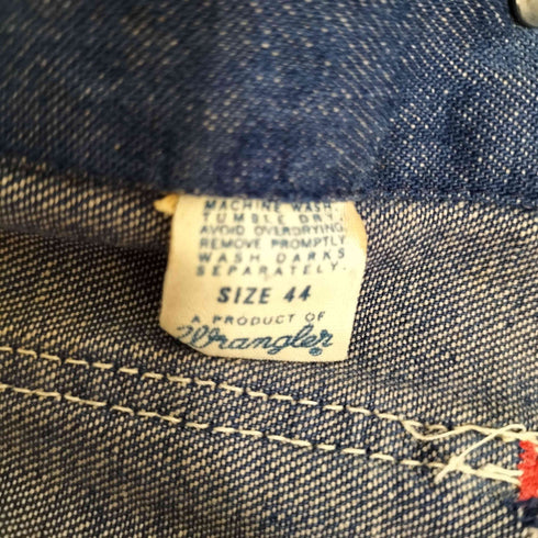 ラングラー Wrangler 70s ワッペン デニム カバーオール メンズ 44