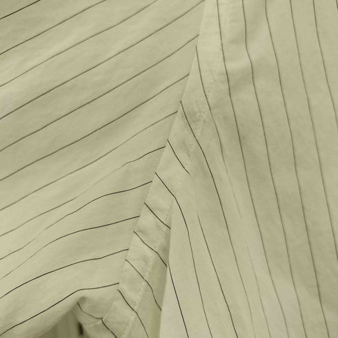 ザラ ZARA RELAXED FIT リヨセル ナイロン ストライプ長袖シャツ メンズ USA XL