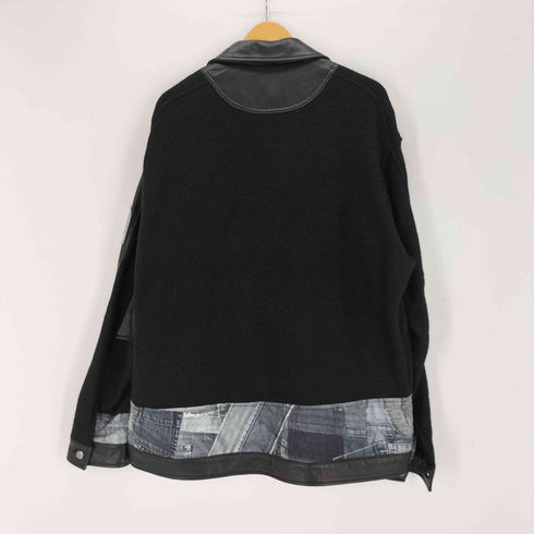 ザラ ZARA ニットコンビレザージャケット メンズ import:L