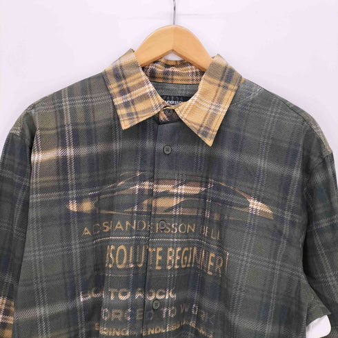 ザラ ZARA トロンプルイユプリントシャツ メンズ import:M