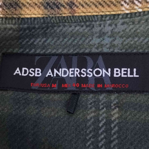 ザラ ZARA トロンプルイユプリントシャツ メンズ import:M