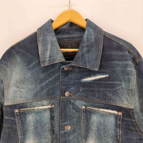 ザラ ZARA コンビデニムジャケット メンズ import:L